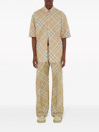 Camisas Camisa Xadrez Burberry Bege Homme