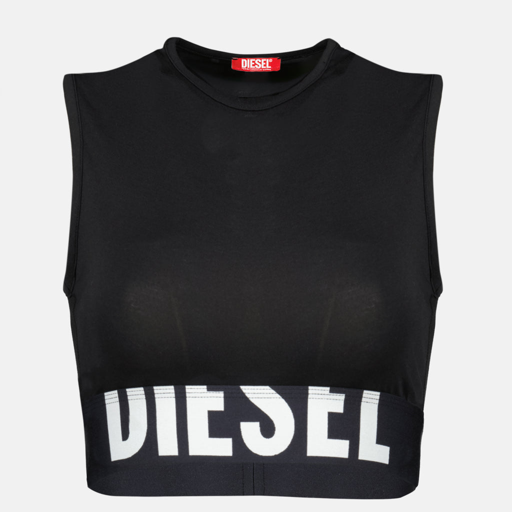 Tops Crop Top Ada-D-Pop Nero Diesel Noir Femme