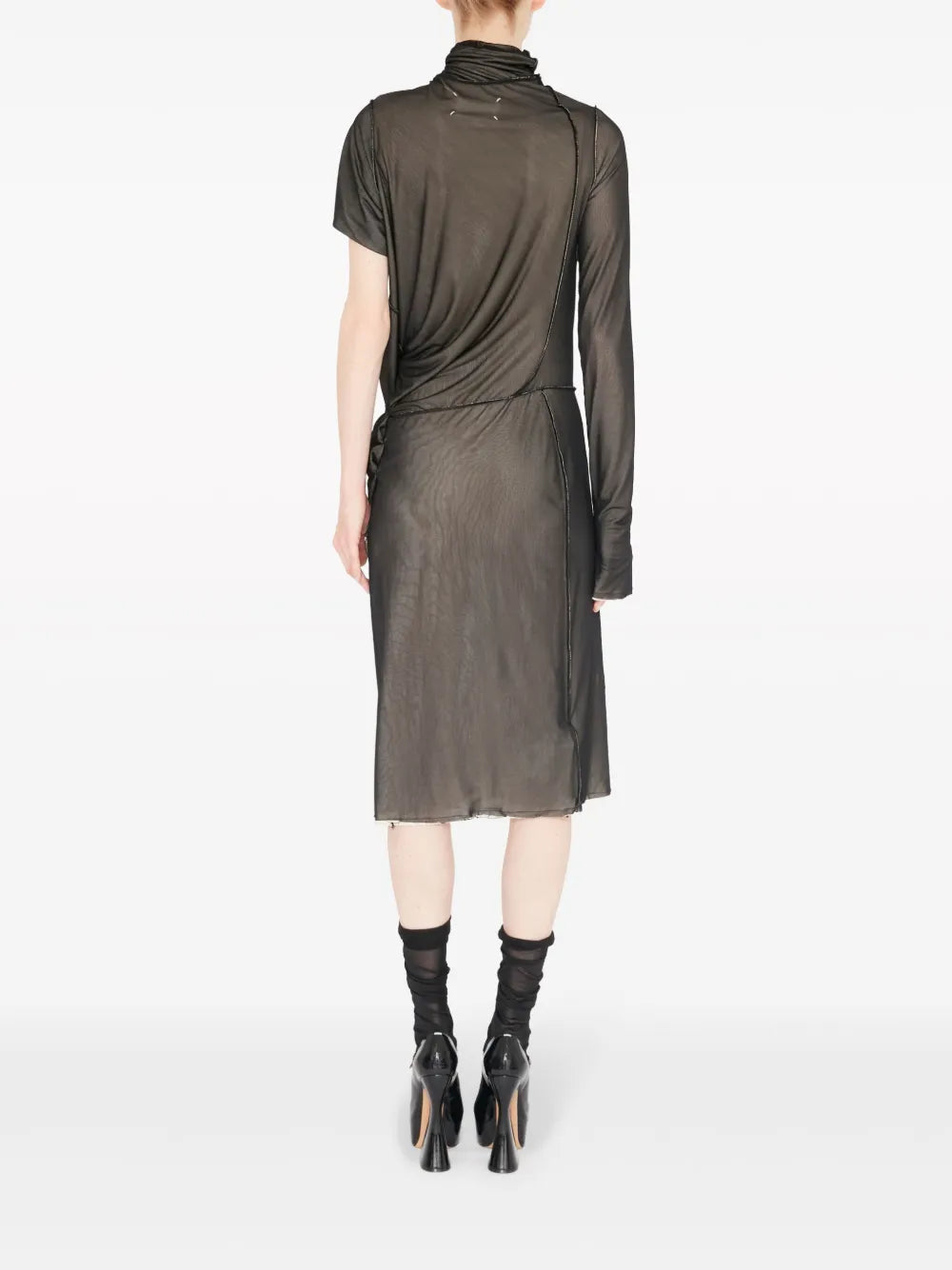 maison margiela asymmetric dress Maison Margiela Asymmetrical Draped Maxi Dress