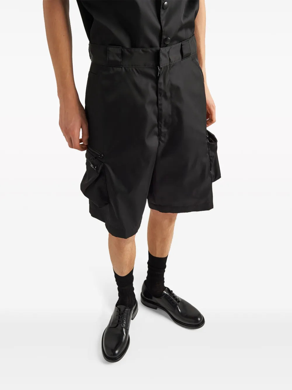 Shorts Short Cargo Prada Noir Homme
