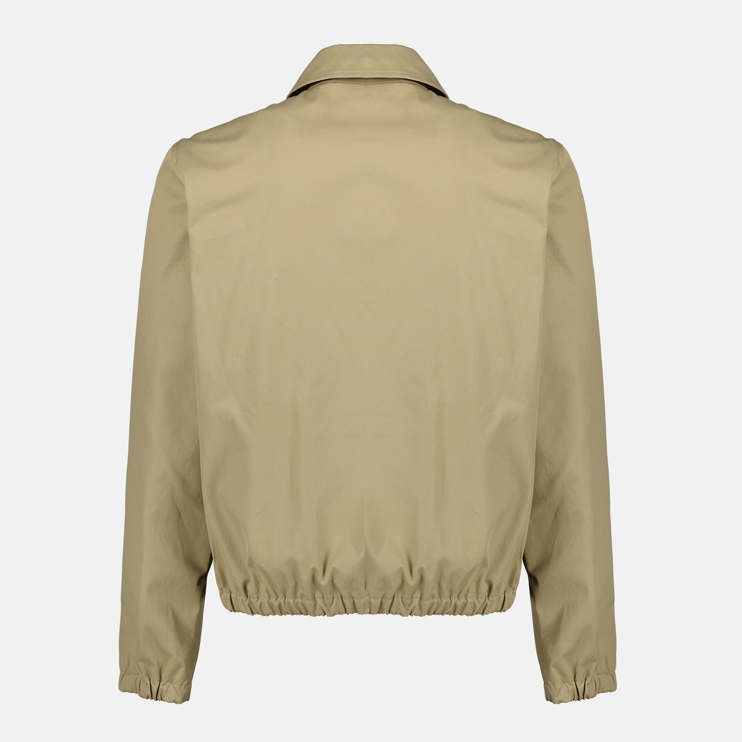 Image of the beige AMI heart jacket from the brand Ami PARIS for Men - Spring-Summer 2026 - Back View