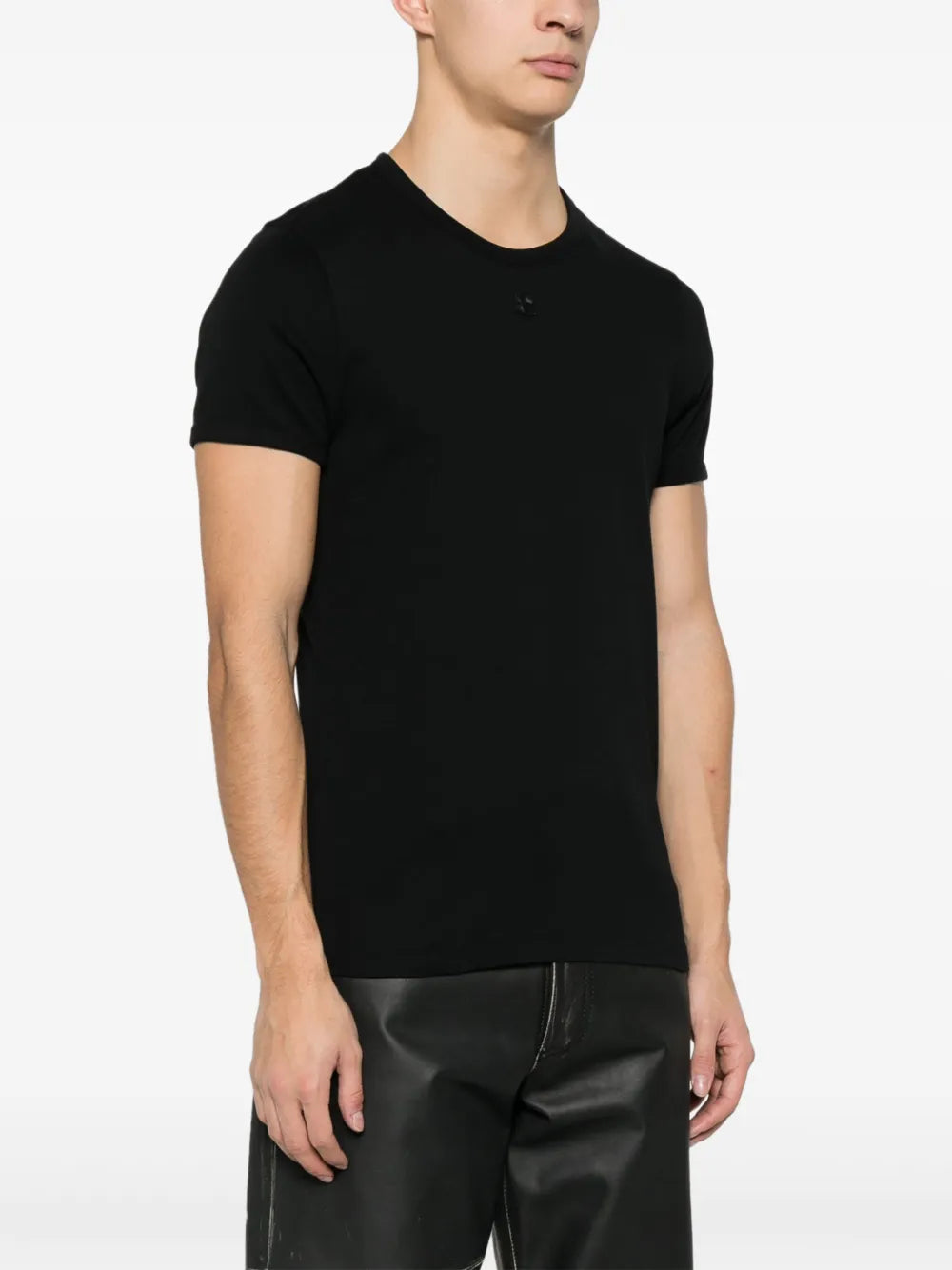 Camisetas T-shirt contraste Réédition Courrèges Preto Homme