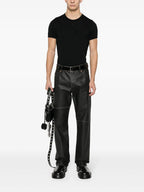 Tシャツ コントラスト Tシャツ リイシュー Courrèges 黒 男