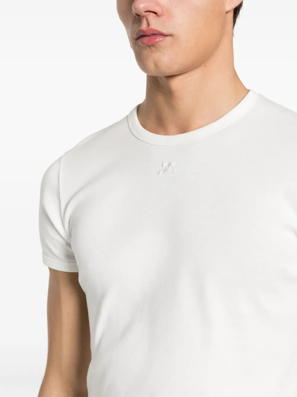 Camisetas T-shirt de Contraste Reedição Courrèges Branco Homme