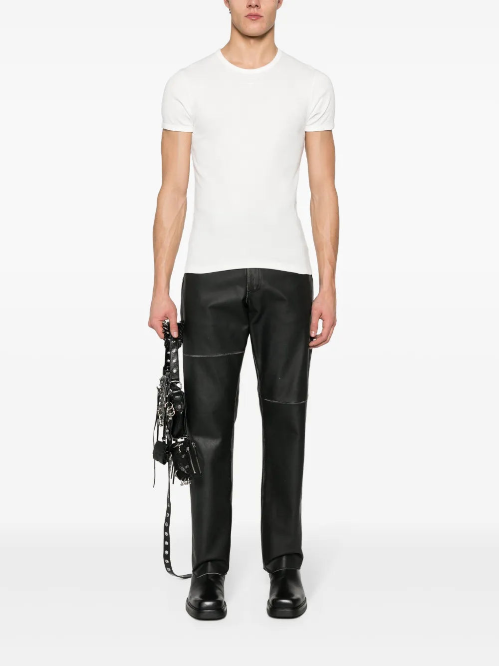 Camisetas T-shirt de Contraste Reedição Courrèges Branco Homme