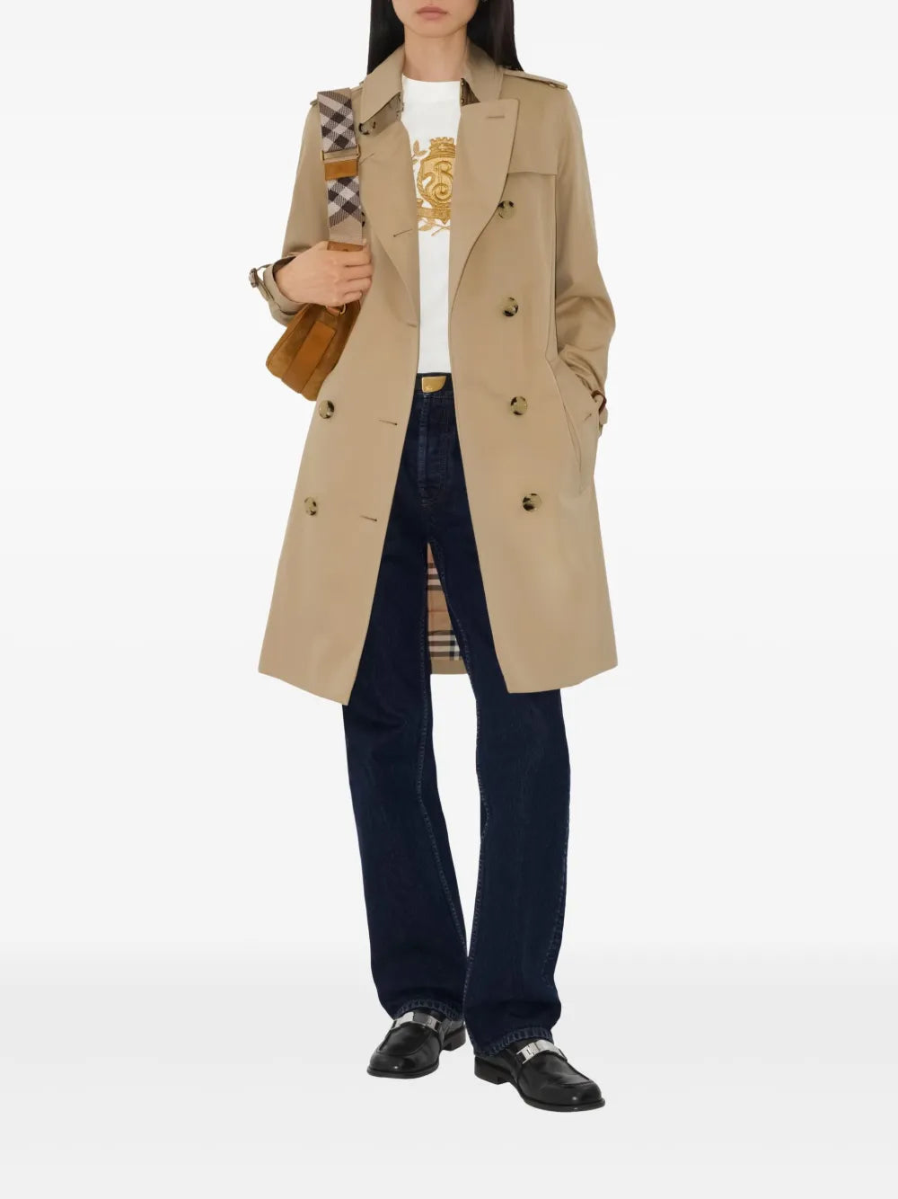 Mäntel Kensington Trenchcoat Burberry Beige Femme