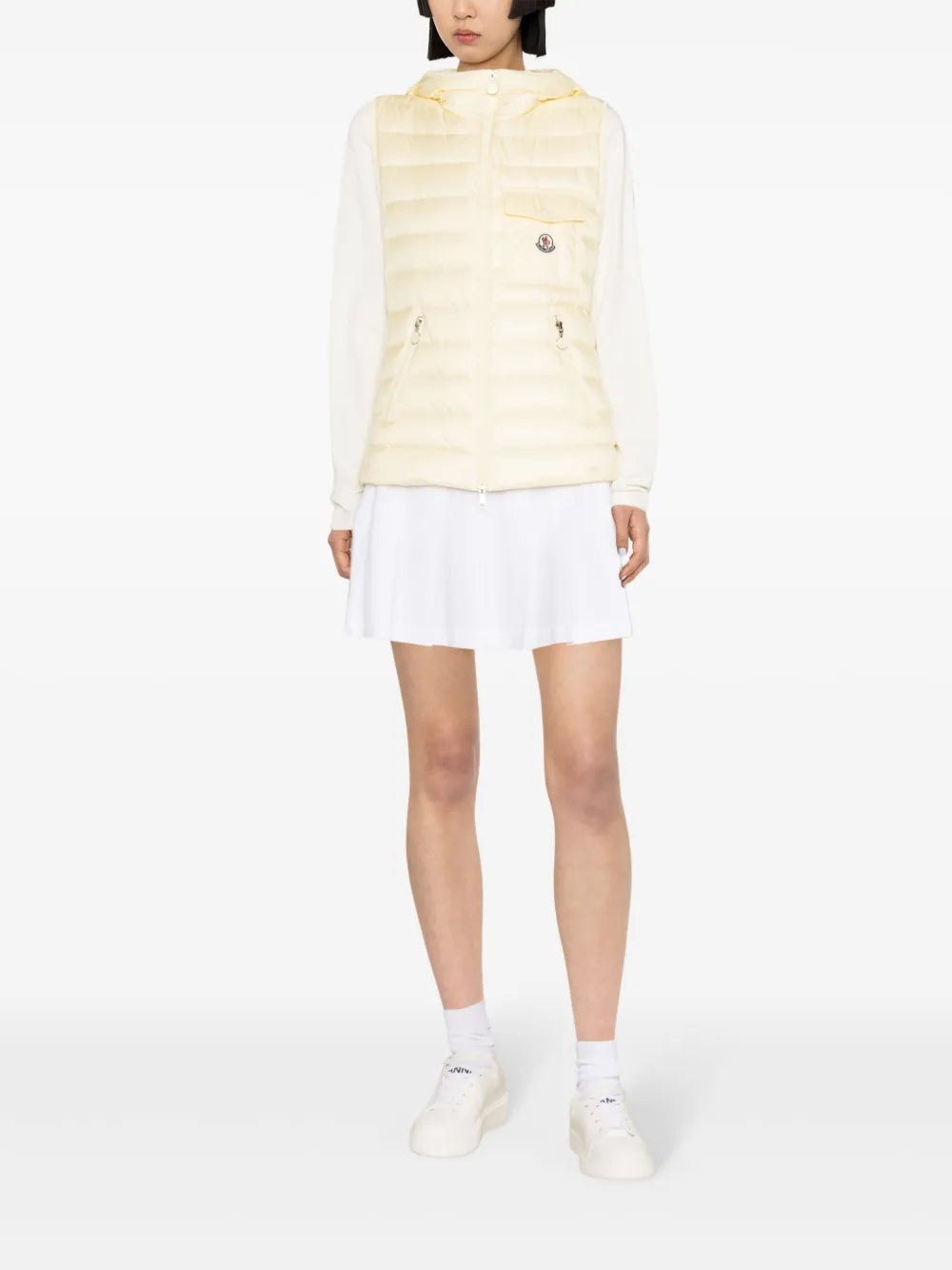 Chaquetas Chaleco Sin Mangas Glygos Moncler Amarillo Femme