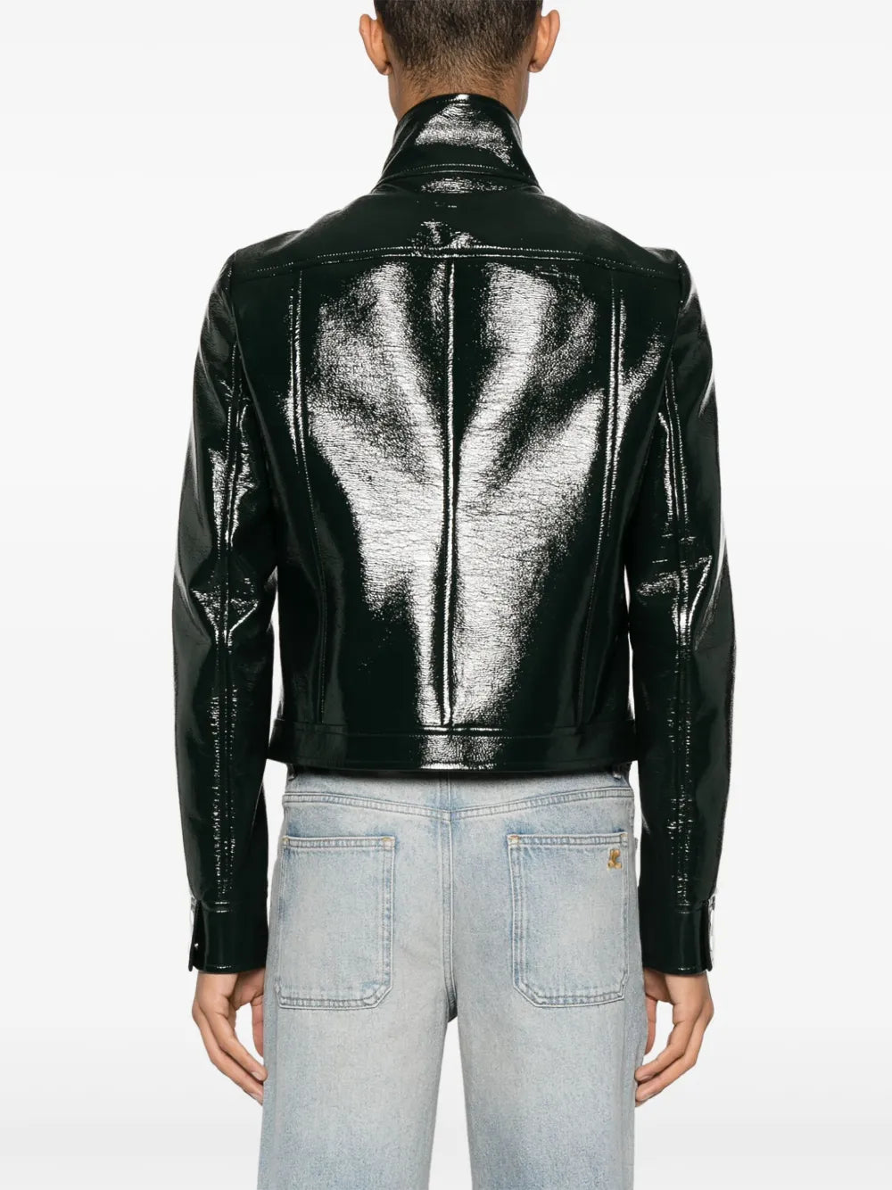 Chaquetas Reedición de Chaqueta de Vinilo Courrèges Verde Hombres