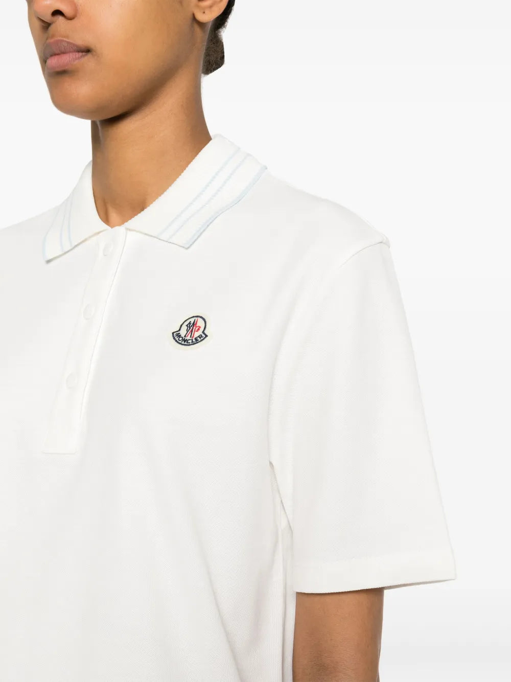 Poloshirts Logo Polo Moncler Weiß Femme