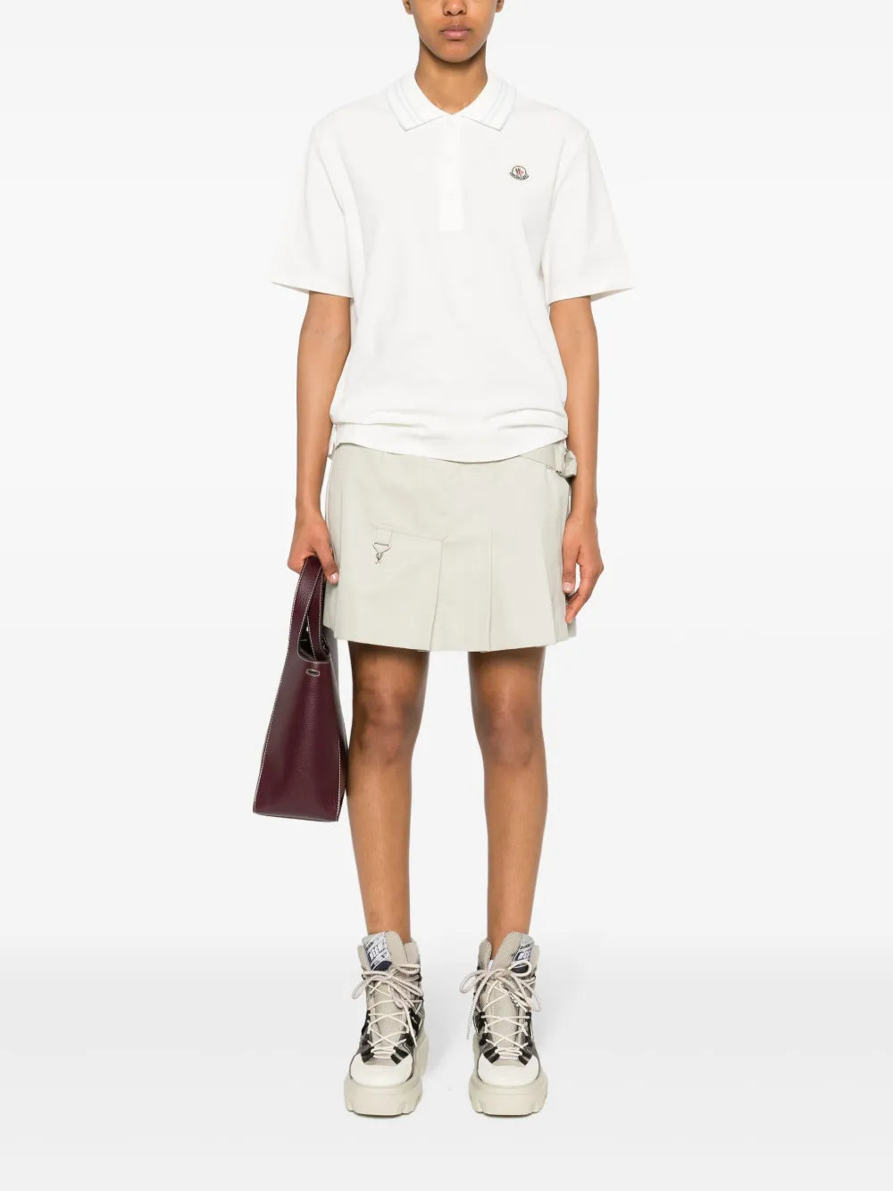 Poloshirts Logo Polo Moncler Weiß Femme