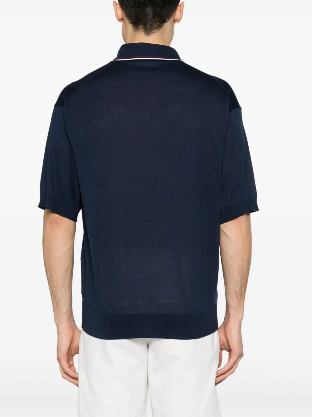 Polos Polo en soie Prada Bleu foncé Homme
