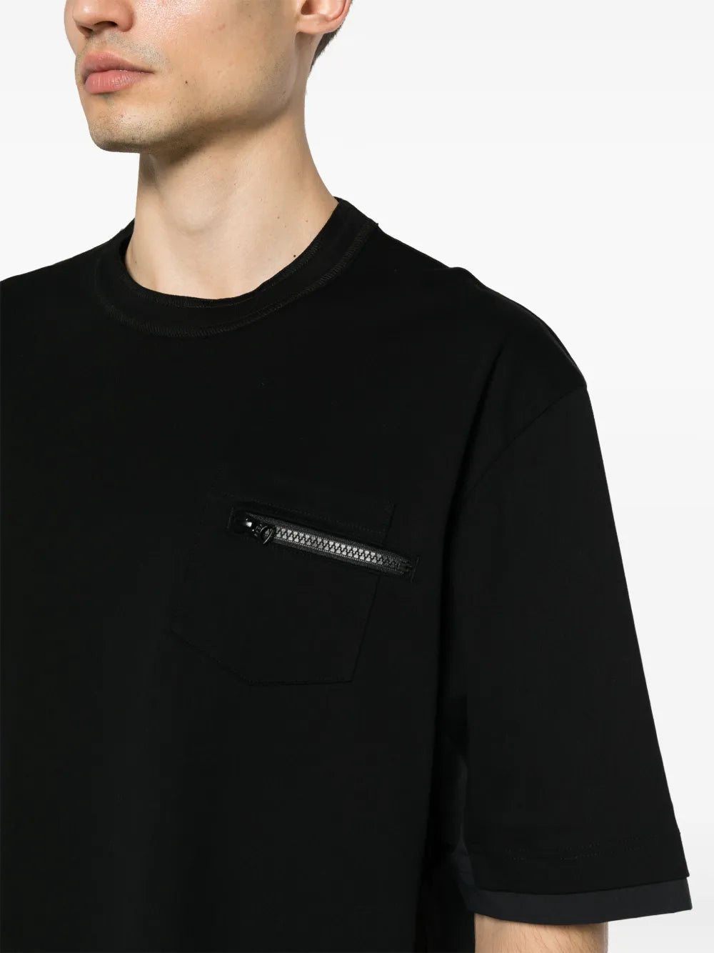 T-shirts T-shirt à poche Sacai Noir Homme