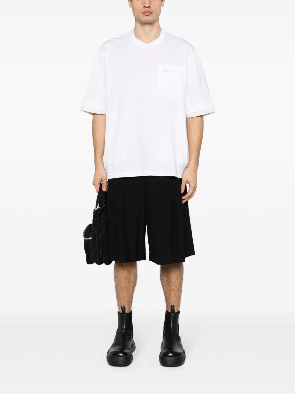 Camisetas T-shirt com Bolso Sacai Branco Homme