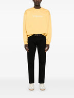 Sweatshirts Sweatshirt à logo brodé Saint Laurent Jaune Homme