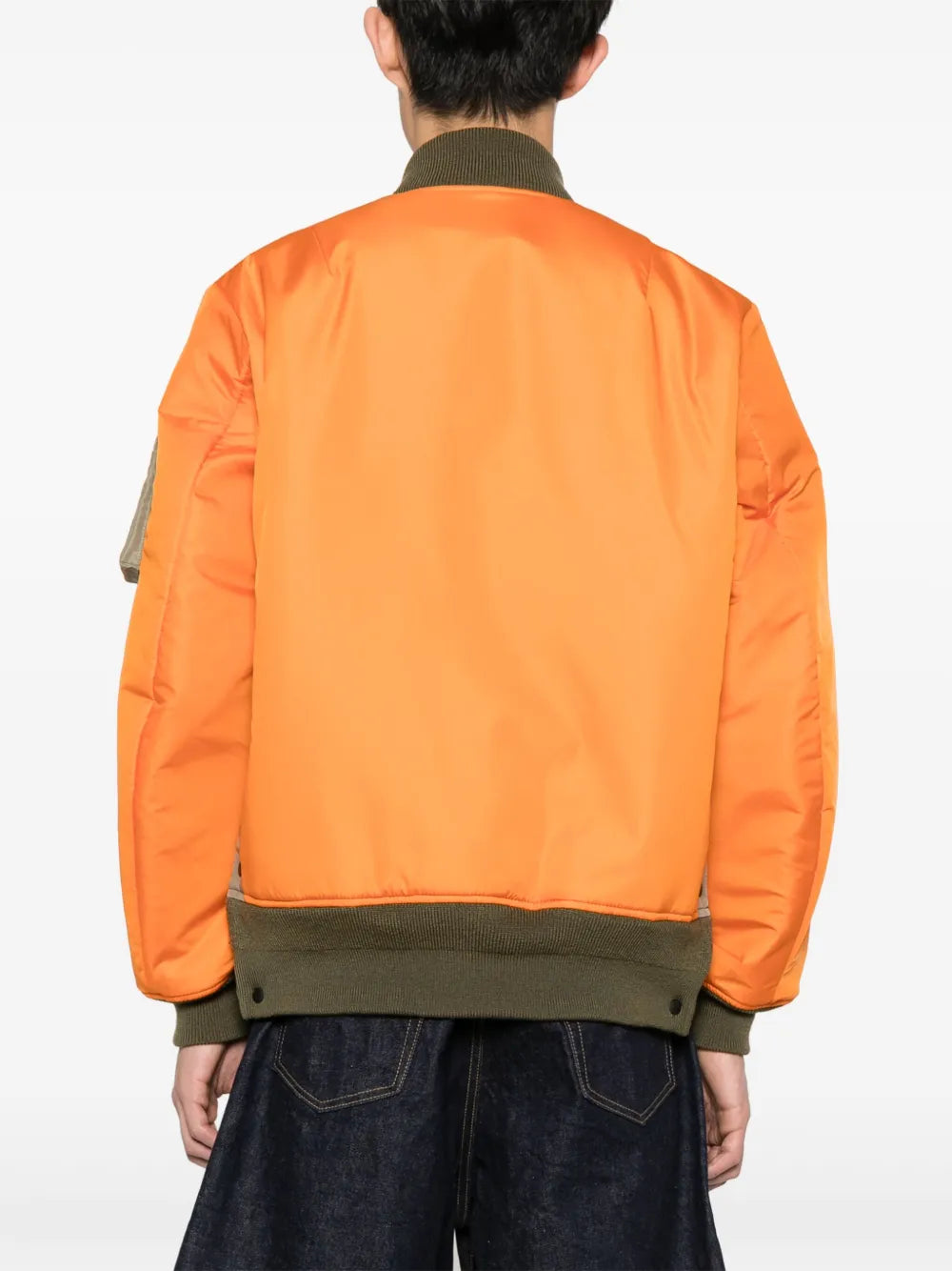 Vestes Bomber réversible en nylon Sacai Orange Homme