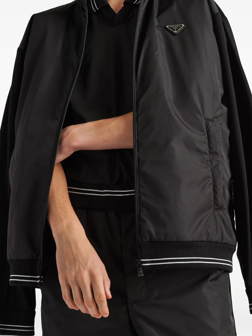 Jackets Re-Nylon Windbreaker Prada Black Homme