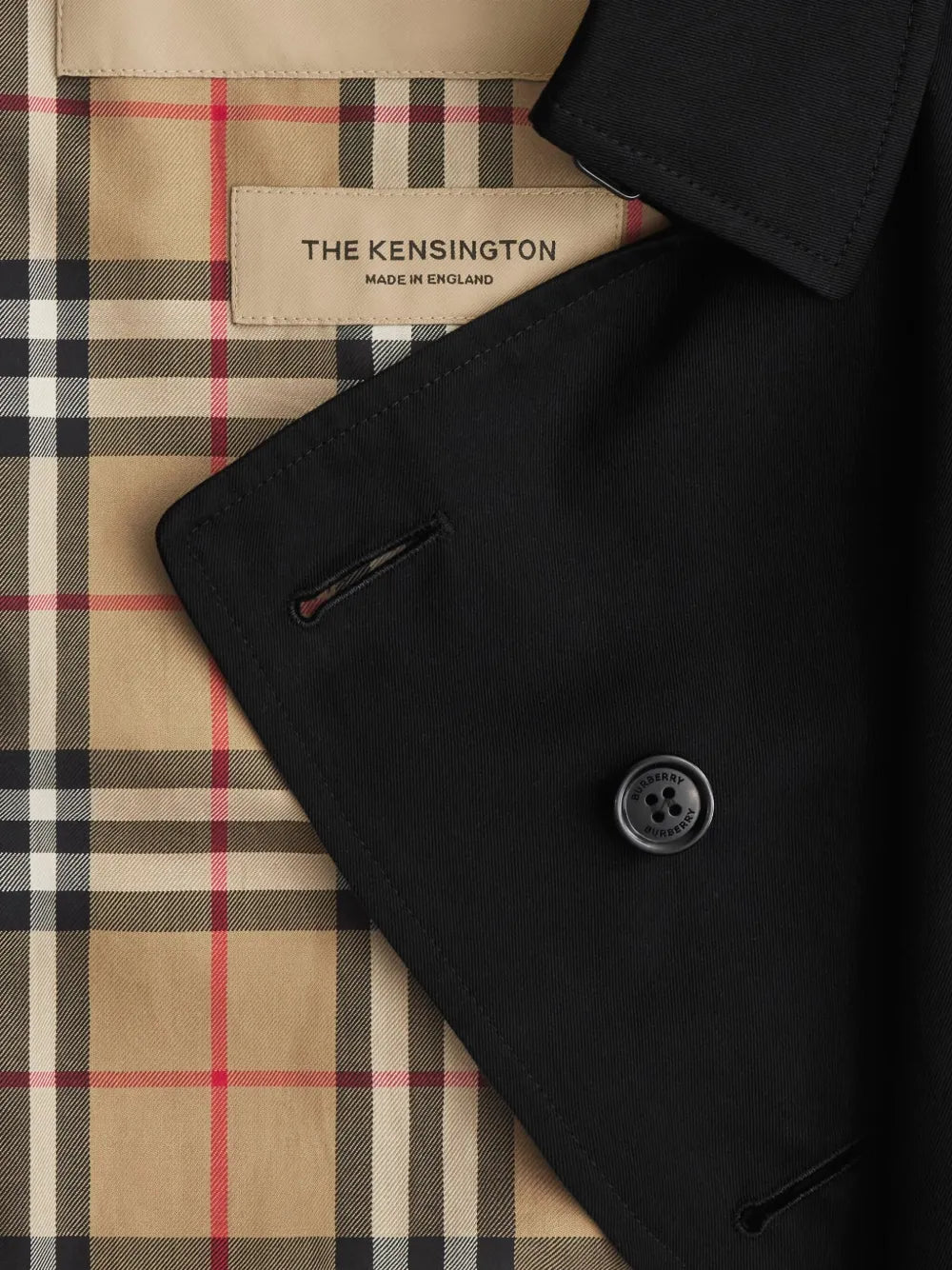 Coats Kensington Trench Burberry Black Homme