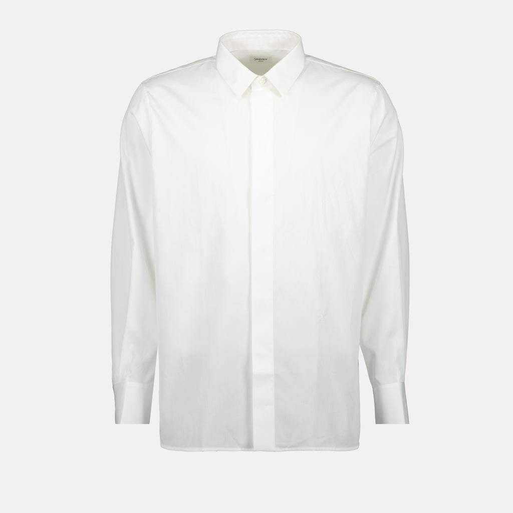 생 로랑 남성용 카산드르 셔츠 이미지 - 2025 가을-겨울 시즌 - 앞면 보기