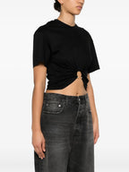 T-shirt T-shirt Piercing Rabanne Nero Femme