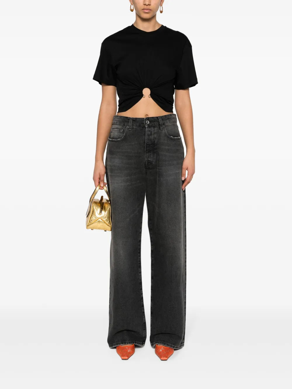 T-shirts T-shirt percing Rabanne Noir Femme