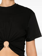 T-shirt T-shirt Piercing Rabanne Nero Femme