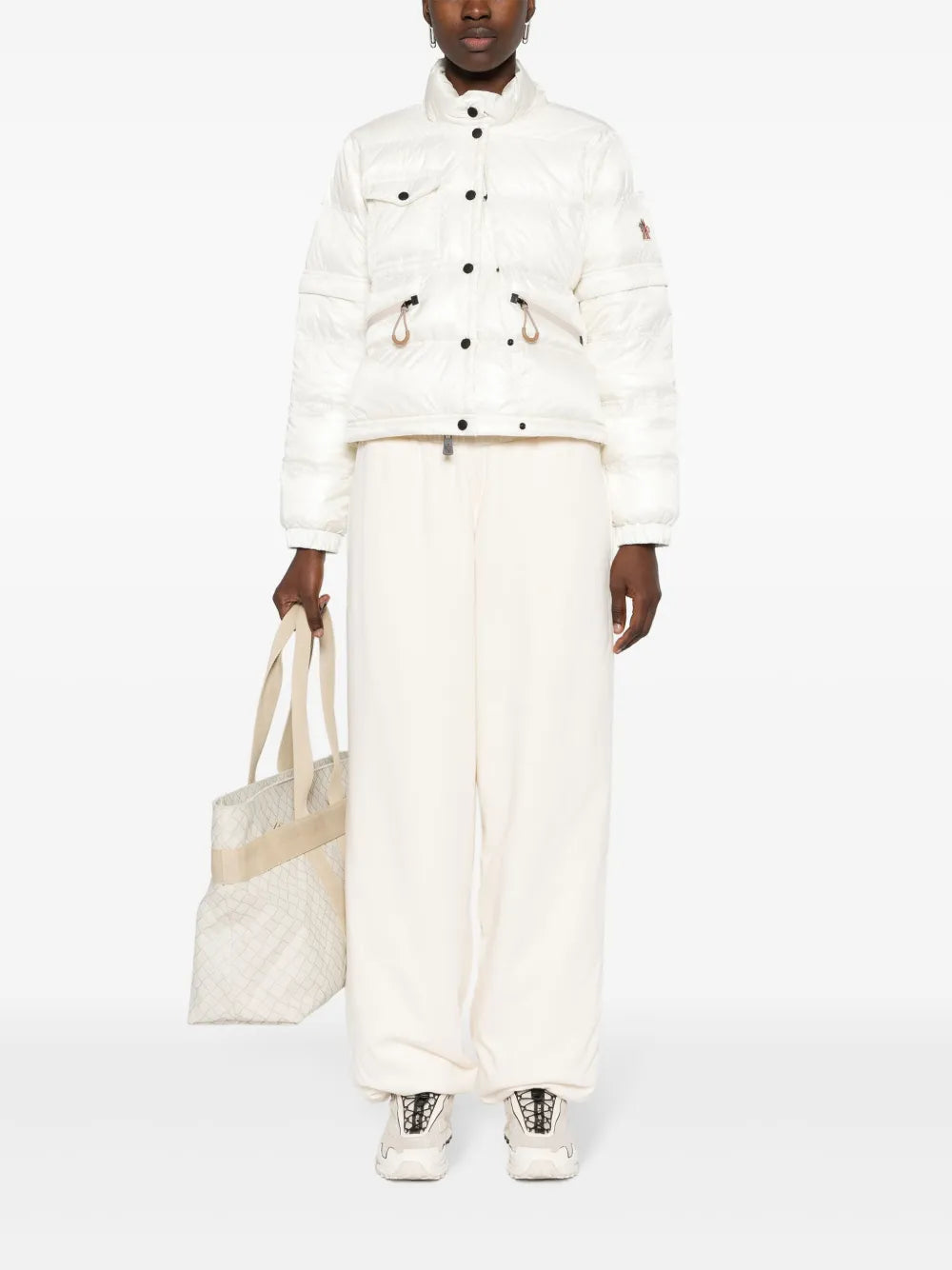 Mäntel Mauduit Bomber Daunenjacke Moncler Grenoble Weiß Femme