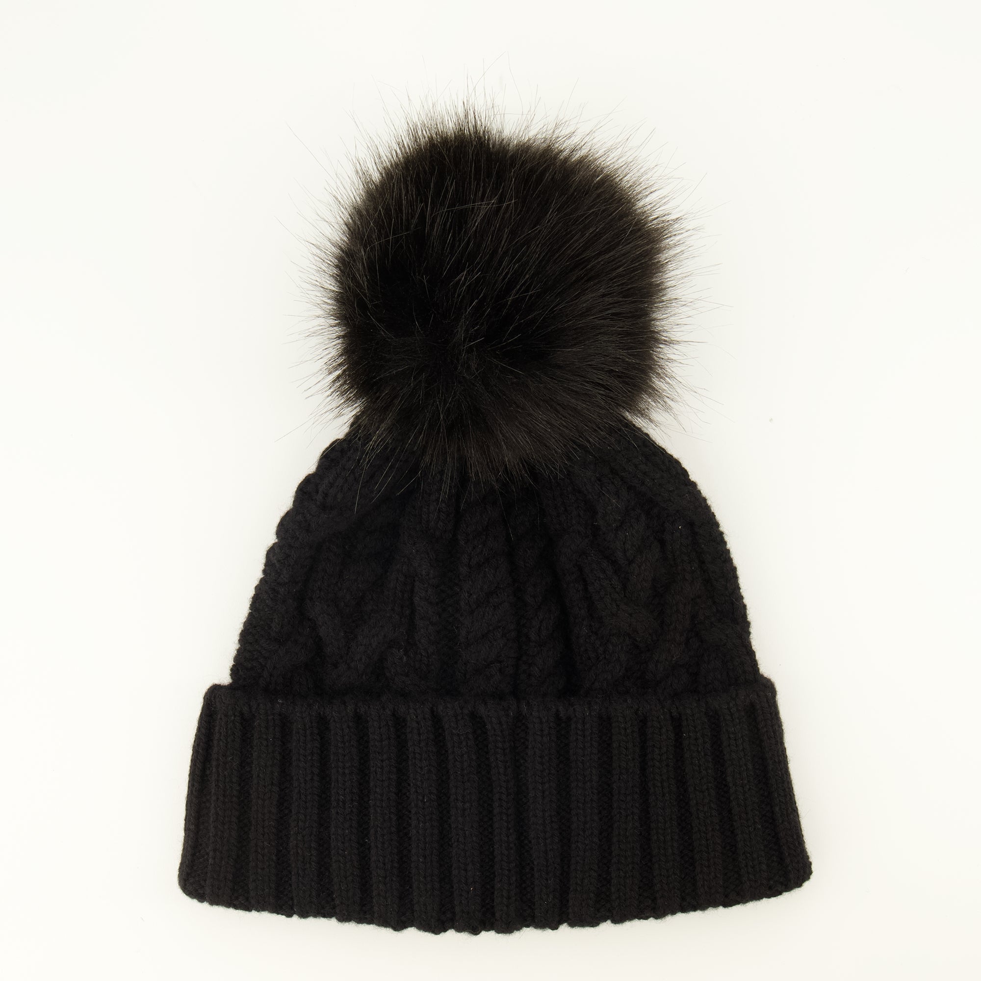 ポンポン付き黒ウールニット帽 Moncler - 女性用 – myCompañero
