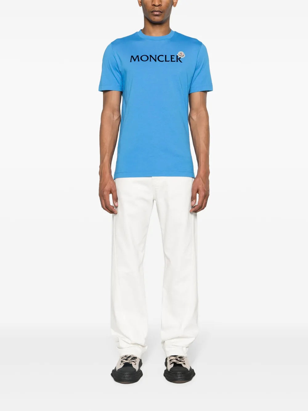 T-shirts T-shirt à logos Moncler Bleu Homme