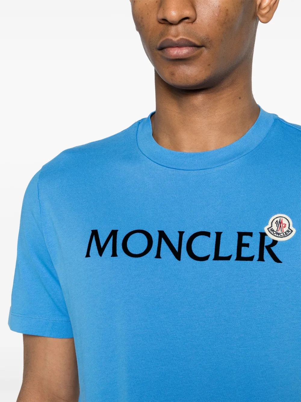 T-shirts T-shirt à logos Moncler Bleu Homme