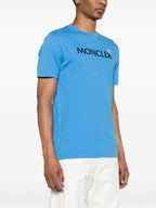 T-shirts T-shirt à logos Moncler Bleu Homme