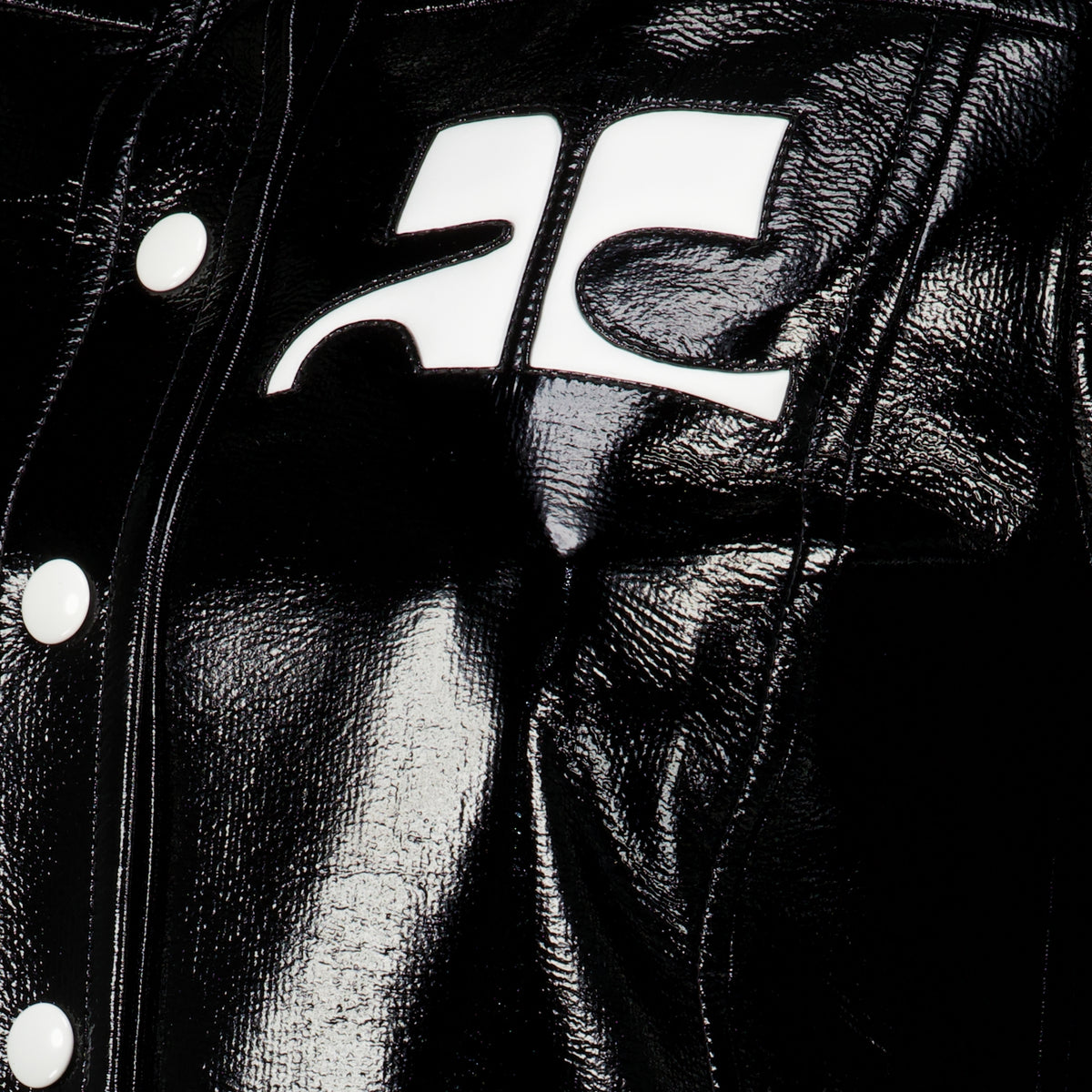 Vestes 再発行されたブラックビニールジャケット Courrèges Noir Femme
