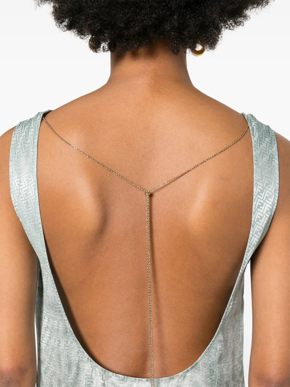 Vestidos Vestido de Seda Fendi Azul Femme