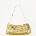 Sacs à main et épaule Pochette 1969 en métal doré avec fleurs en strass Rabanne Doré Femme