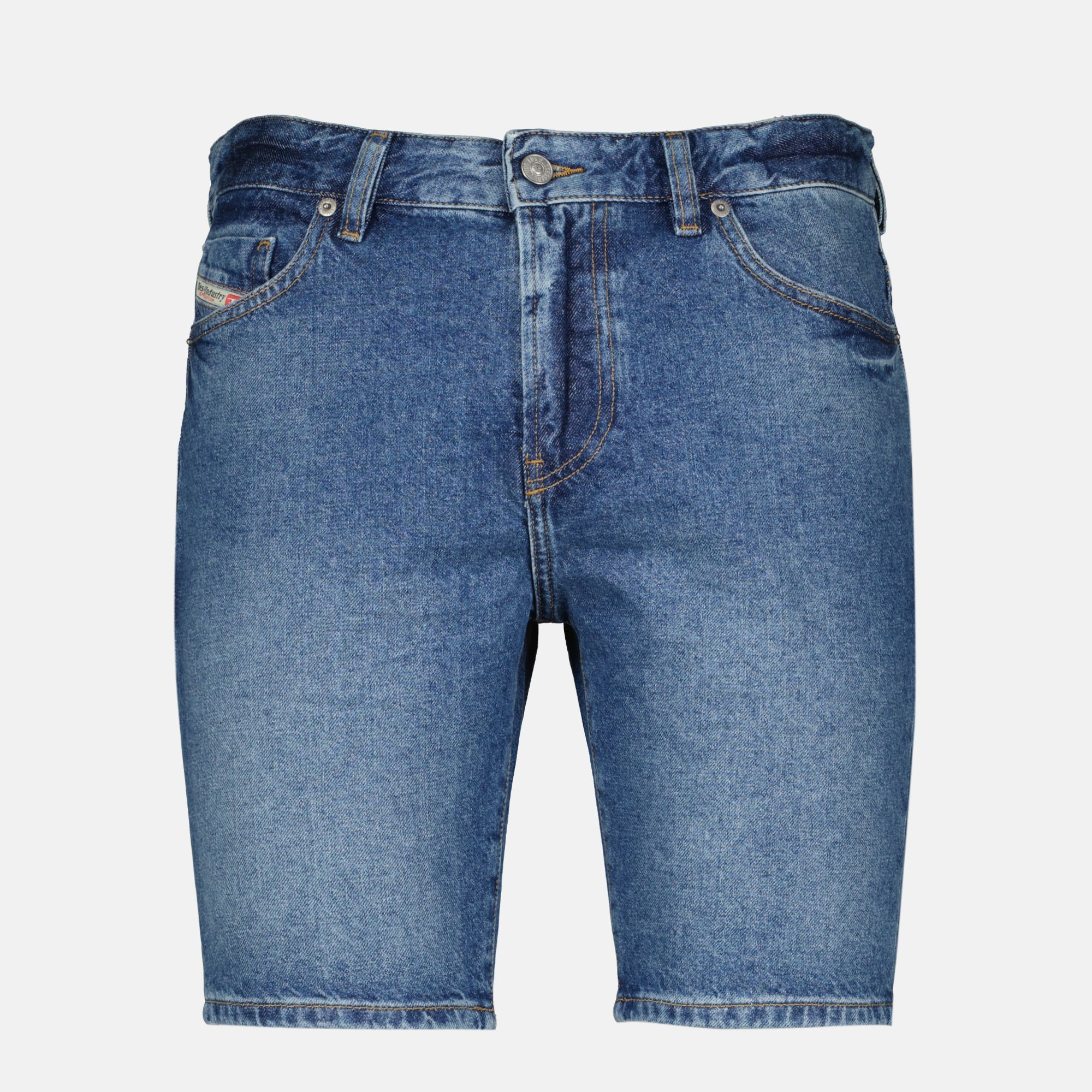 Bild des Diesel Herren D-Fin Shorts aus blauem Denim - Frühling/Sommer 2026 - Vorderansicht