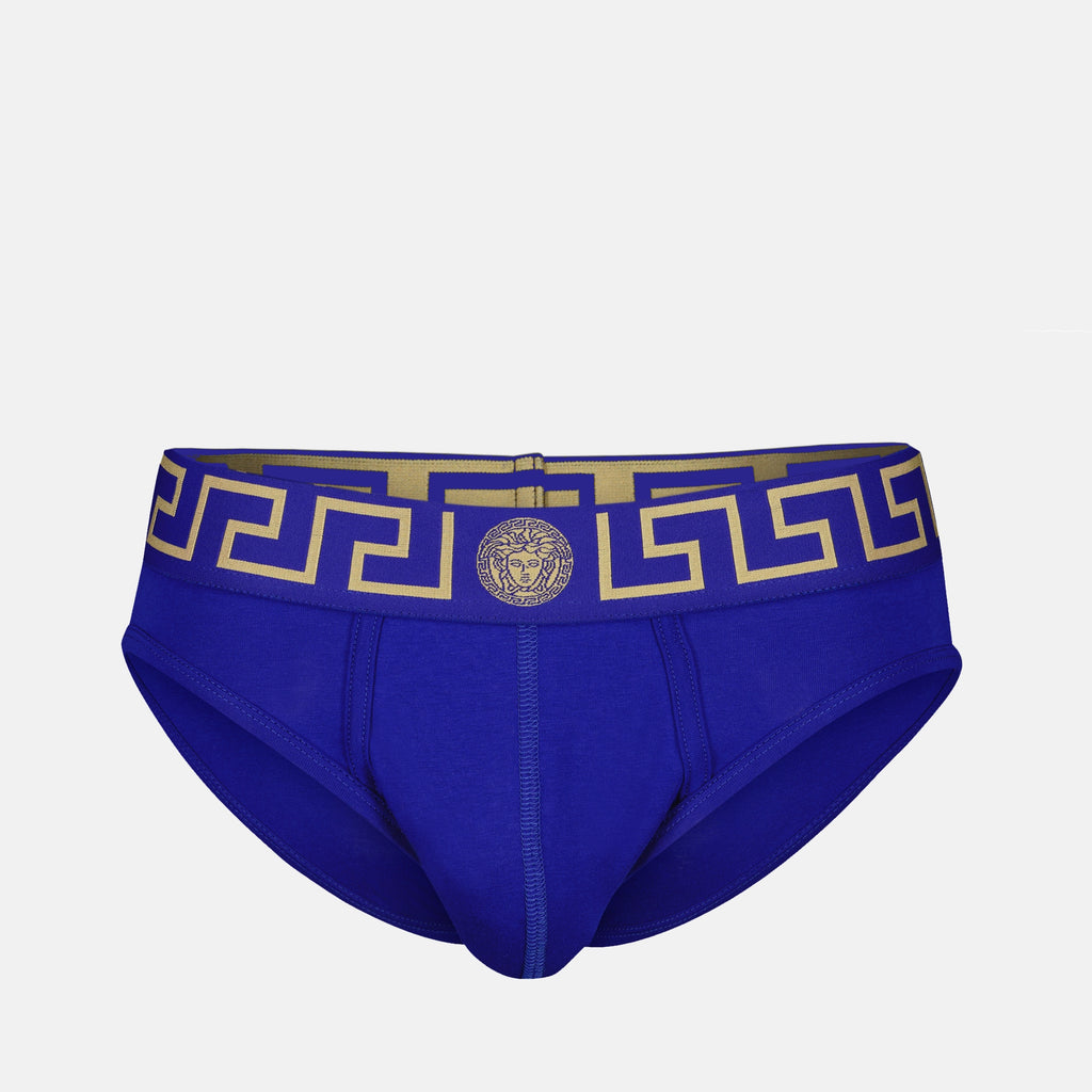 Sous-vêtements et homewear Slip Medusa Greca Versace Bleu Homme