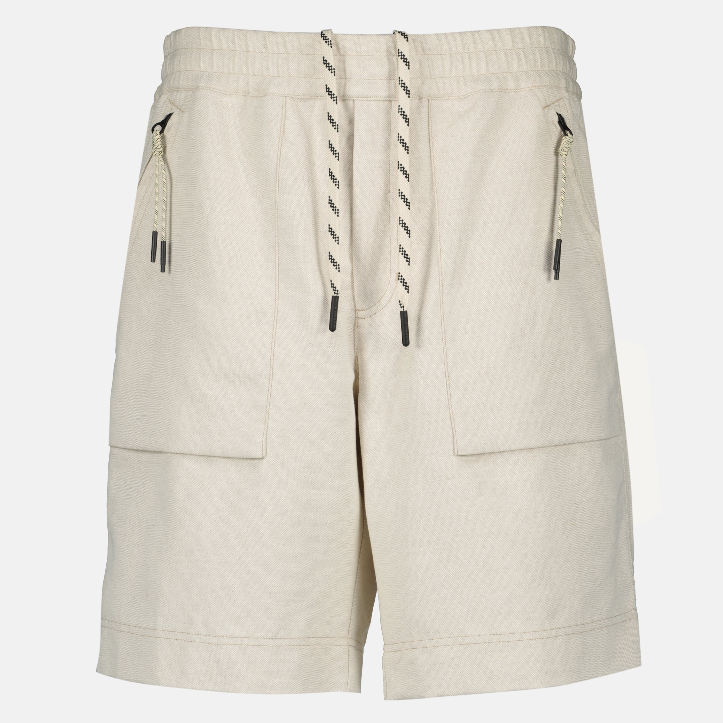 Shorts Short en coton et lin beige Moncler Grenoble Beige Homme