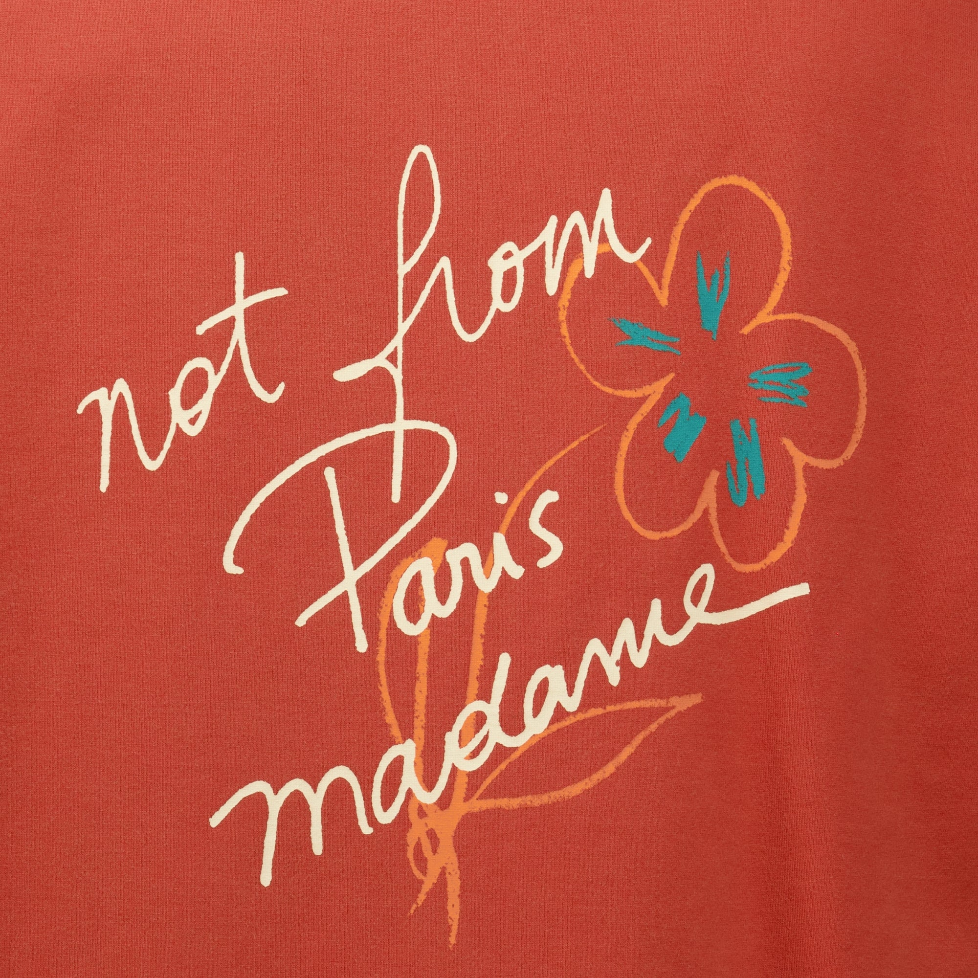 T-shirts T-shirt Slogan Esquisse orange Drole De Monsieur Orange Homme
