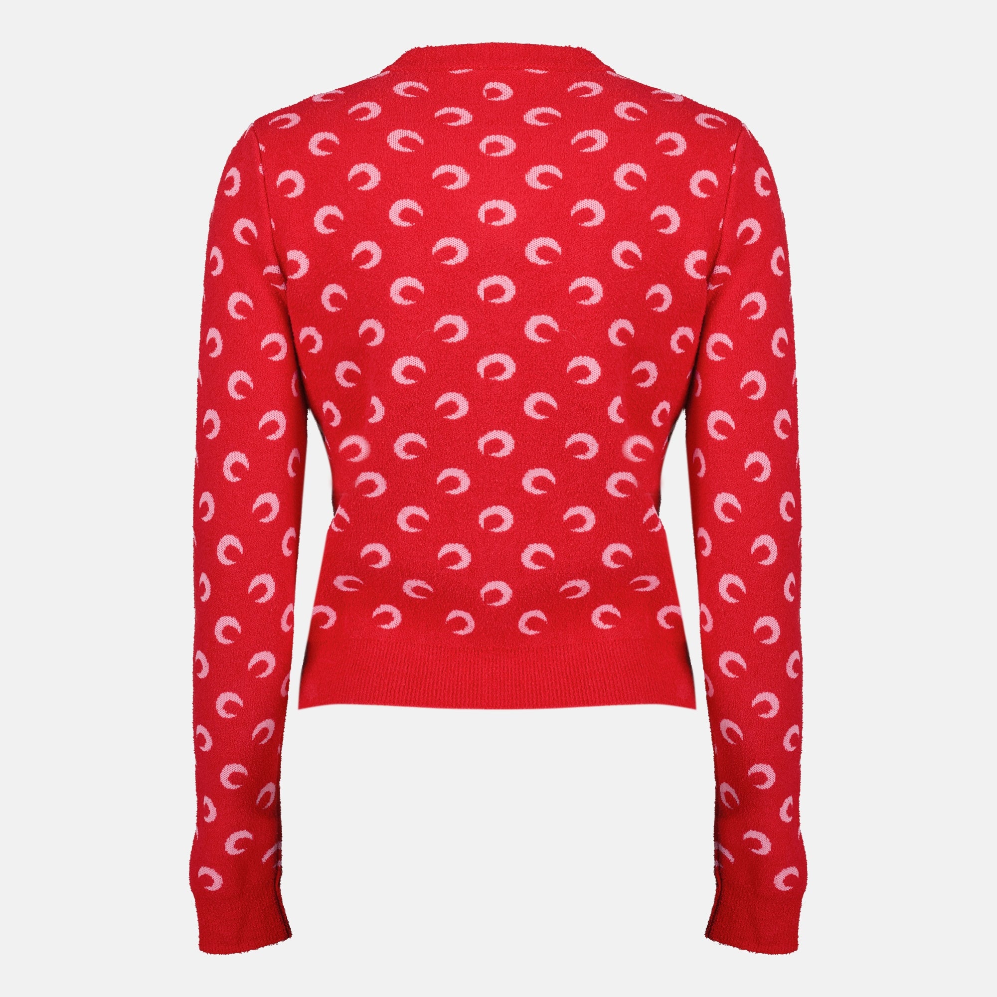 Maille ムーン ブークレ カーディガン レッド Marine Serre Rouge Femme