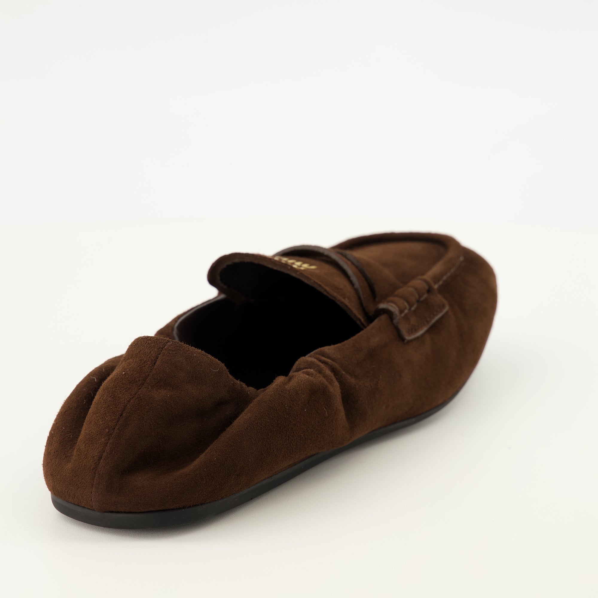Mocassins Mocassins Ruches en suède marron Miu Miu Marron Femme