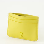 Image de l'article Portes-cartes ami de coeur jaune de la marque Ami PARIS pour Unisex - Saison Printemps-Été 2026 - Vue détaillée_2