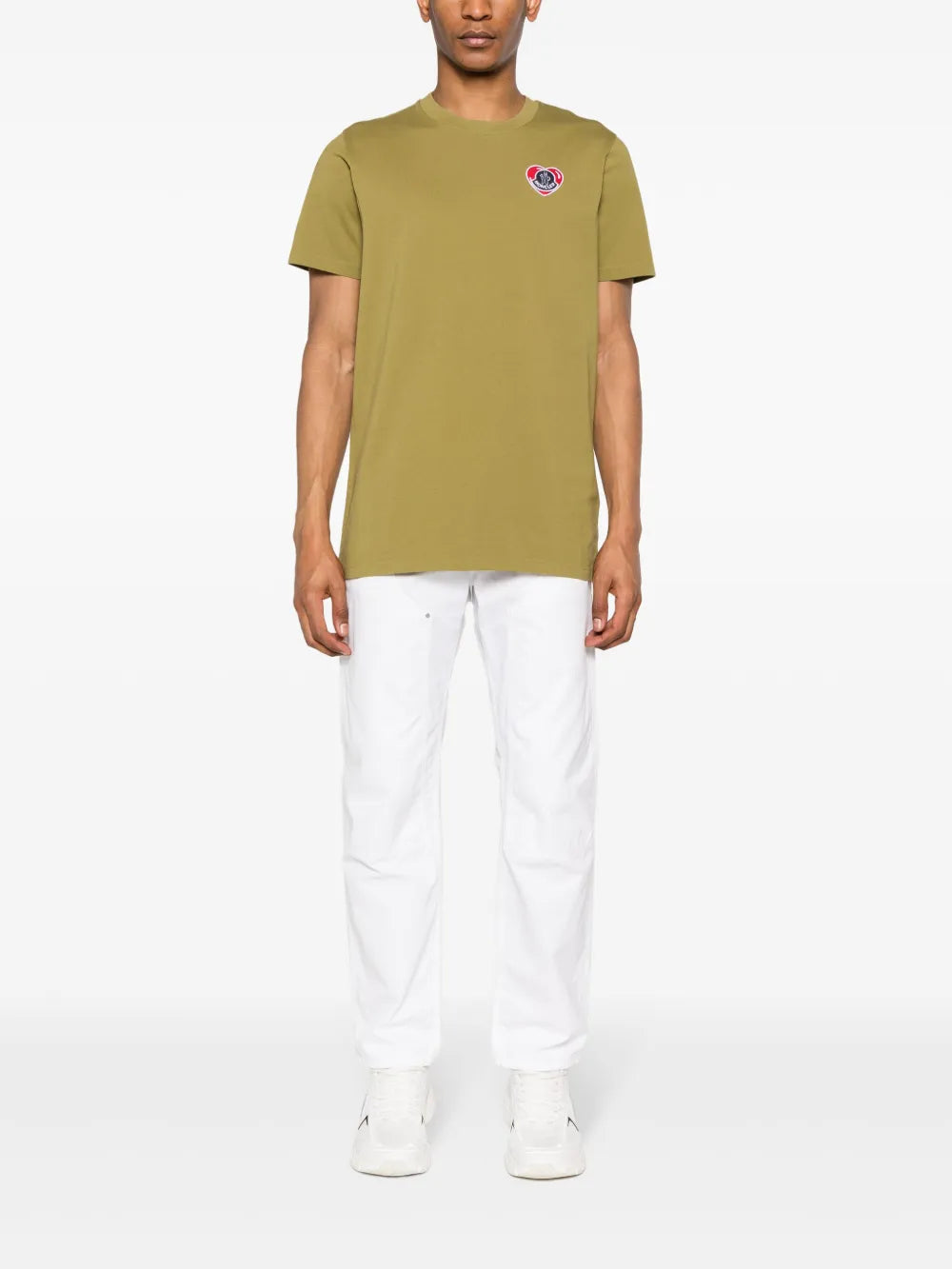 T-Shirts Herzlogo T-Shirt Moncler Khaki Homme