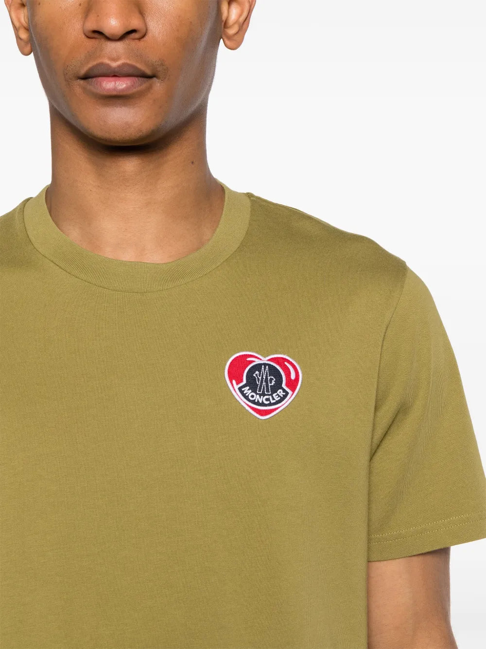 T-Shirts Herzlogo T-Shirt Moncler Khaki Homme