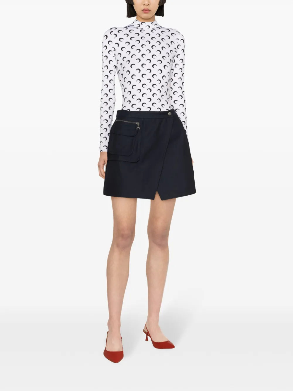 Bild des Damen Top Jersey Moon Artikels von Marine Serre - Herbst-Winter Saison 2025 - Rückansicht