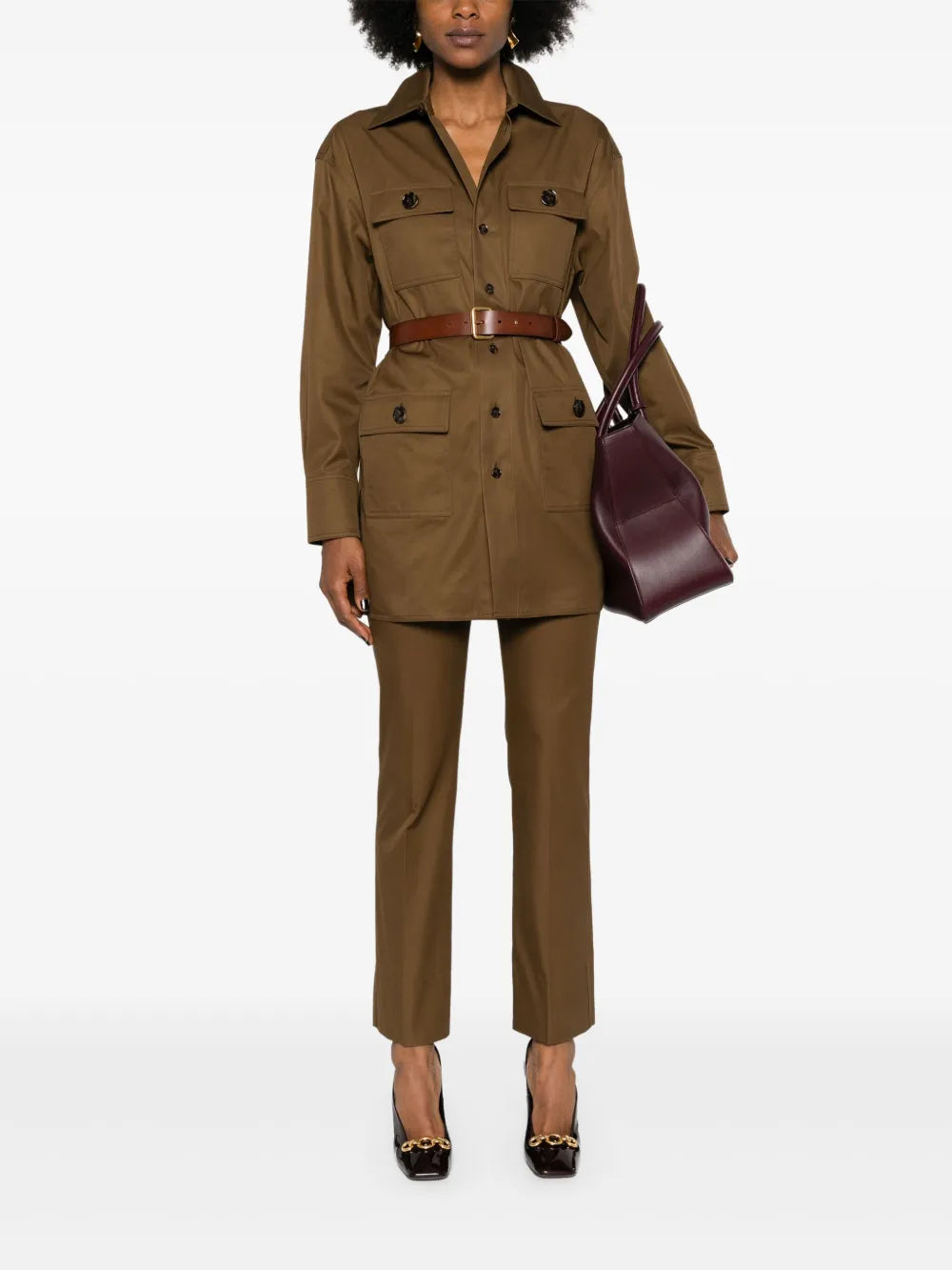 Dresses Shirt Dress Saint Laurent Brown Femme