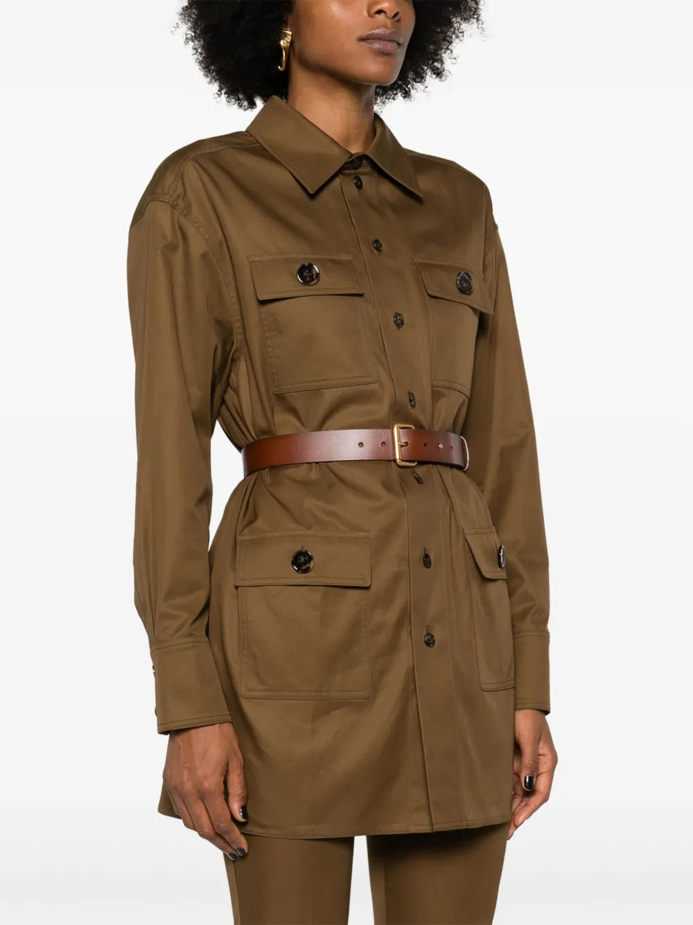 Dresses Shirt Dress Saint Laurent Brown Femme