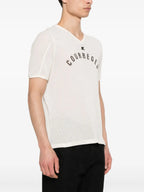 Camisetas T-shirt de Baseball em Malha Courrèges Bege Homme