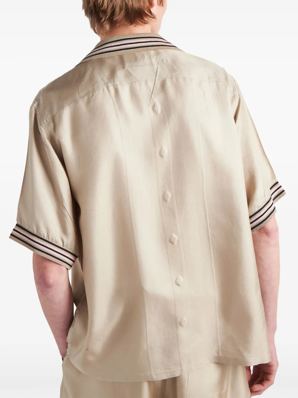 Shirts Silk Shirt Prada Beige Homme