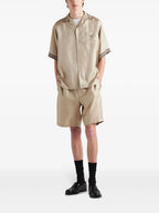 Shirts Silk Shirt Prada Beige Homme