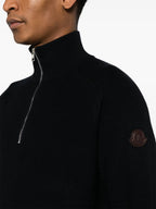 Maille Pull à zip Moncler Bleu Homme