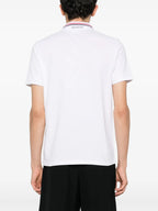 Polo Polo con Bordo Moncler Bianco Homme